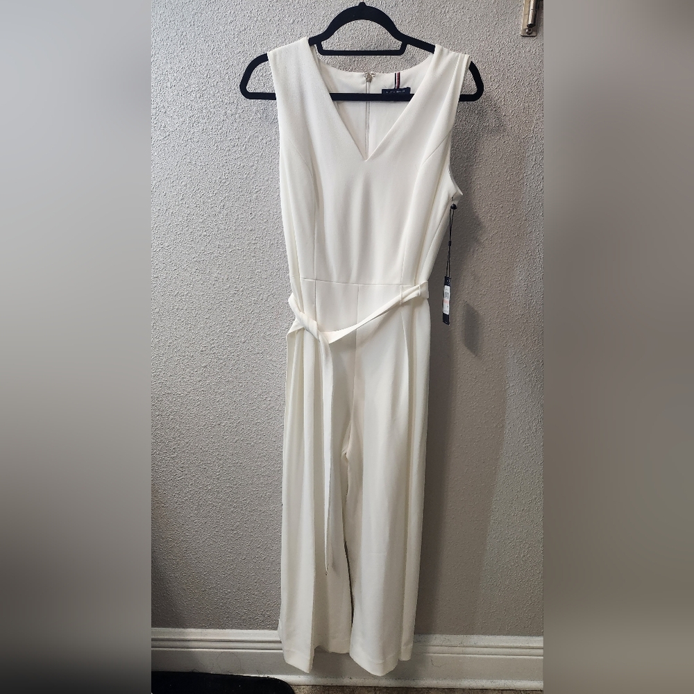 Tommy Hilfiger Sleeveless Belted Jumpsuit